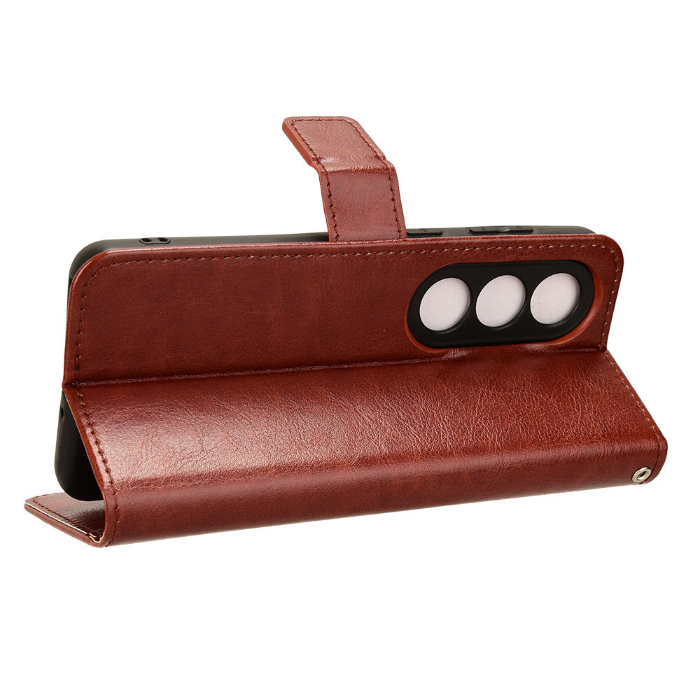 For OnePlus Ace 3V 5G / Nord CE4 5G Case Crazy Horse Texture Leather Folio Phone Cover For OnePlus Ace 3V 5G / Nord CE4 5G Case Crazy Horse Texture Leather Folio Phone Cover